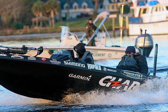Although clear and calm, the temperatures dropped to the low 30s on Day 1 of the competition. - image courtesy of BASSMASTER.com
