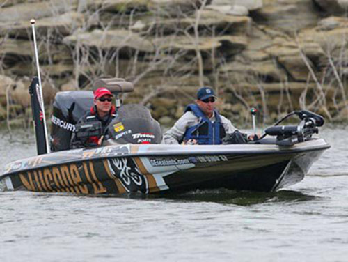 Pete fishing as an amateur with Brent Chapman at the now-legendary 2008 Elite Series tournament on Falcon. -&nbsp;photo by James Overstreet