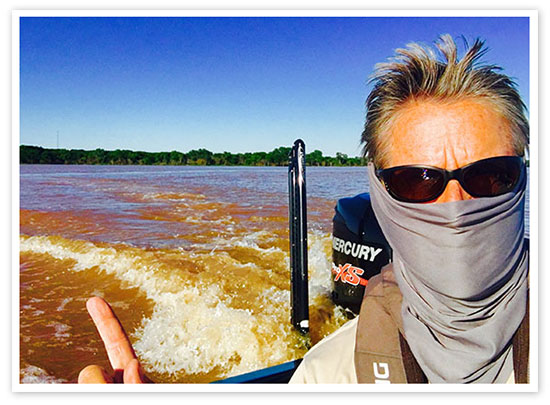 They don't call it the Red River for nothing!