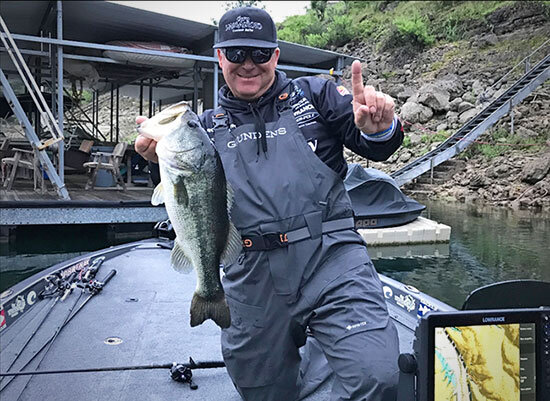 Roy Hawk with a four-pounder on Lake Travis