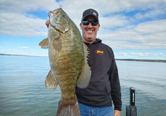 Pete with a large smallmouth bass