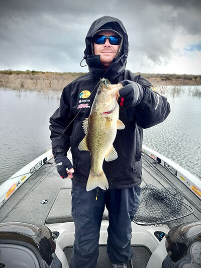 Football jigs and Hula Grubs catch bass all year long.