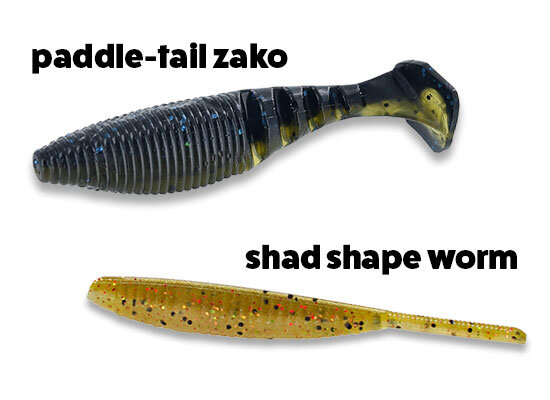 Yamamoto Paddle-Tail Zako, Shad Shape Worm