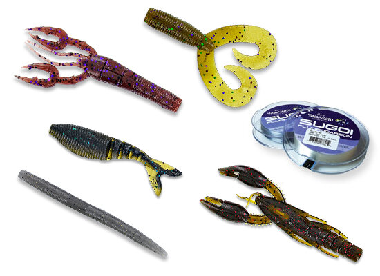 A line-up of Yamamoto product, perfect for pre-spawn.