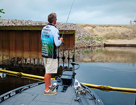 Man-made structures abound on the Sabine, and some hold fish.