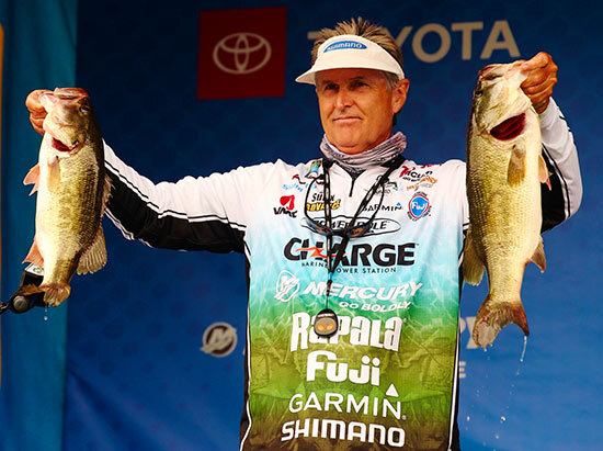This pair of buzzbait fish made a huge difference. Both came on the third morning of competition, under rainy conditions.