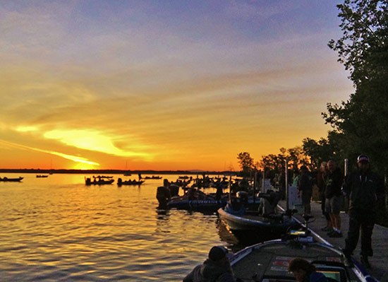 Sunrise on Lake Champlain, day-1 of the competition.