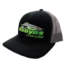 Dobyns Hat Black w/gray mesh, green logo