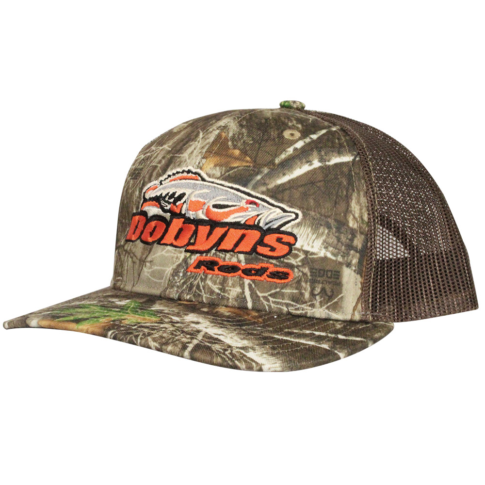 Dobyns Hats Camo w/brown mesh, orange logo