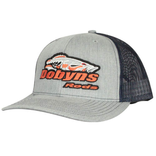 Dobyns Hat Gray w/black mesh, orange logo