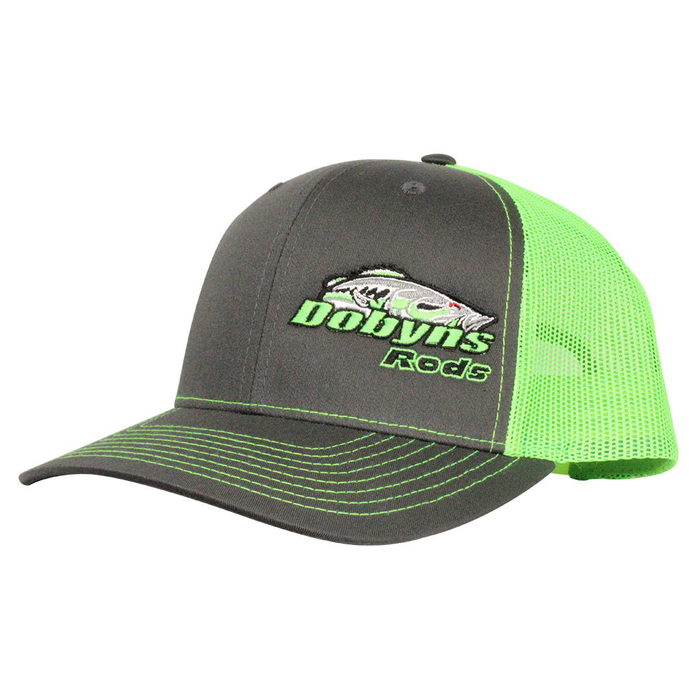 Dobyns Hat Gray w/green mesh, green logo