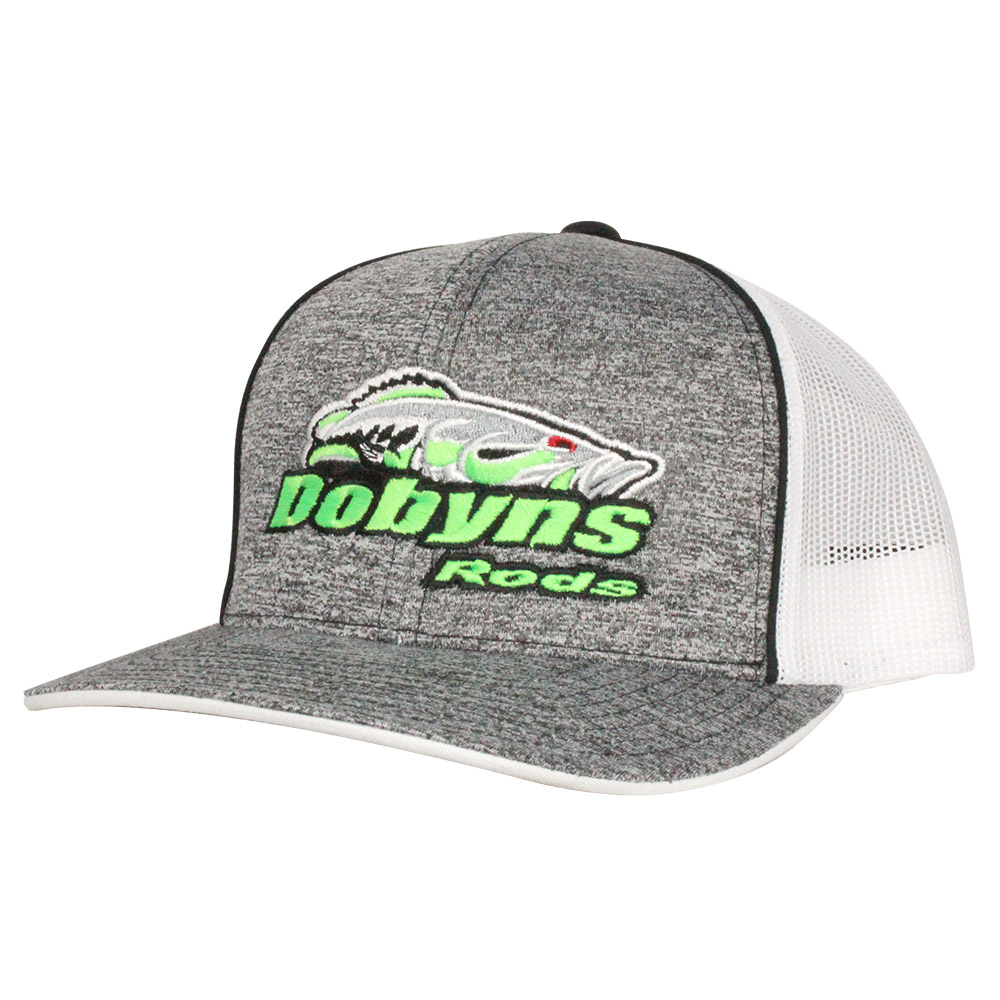 Dobyns Hat Heather w/white mesh, green logo