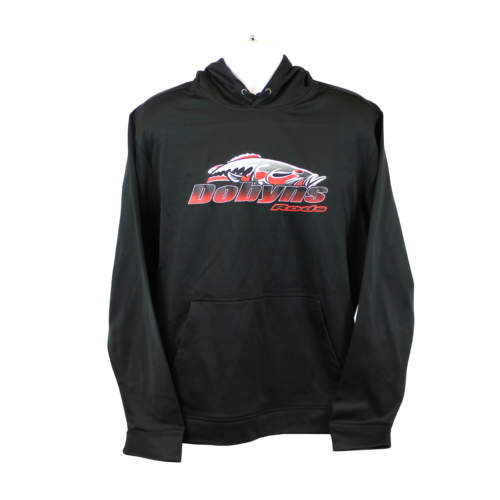 Dobyns Polyester Hoodie-Black with Red logo