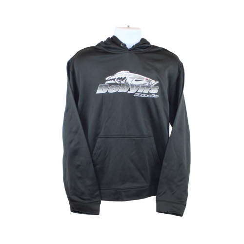 Dobyns Polyester Hoodie-Black with Silver logo