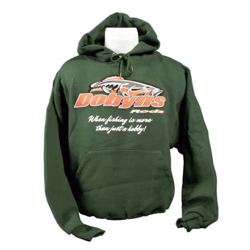 Dobyns Polyester Hoodie-Green with Orange logo