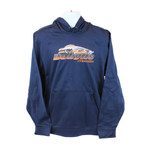 Dobyns Polyester Hoodie-Navy with Orange logo